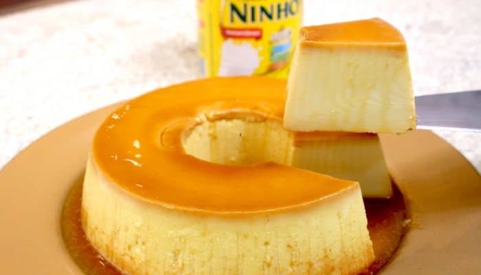Pudim de Leite Ninho Simples e Fácil Corre Aqui