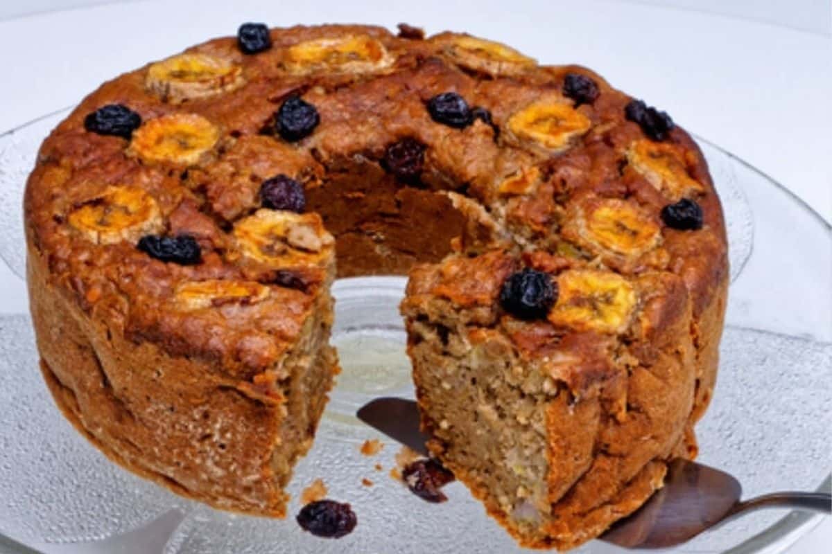 Bolo Fit de Banana com Aveia