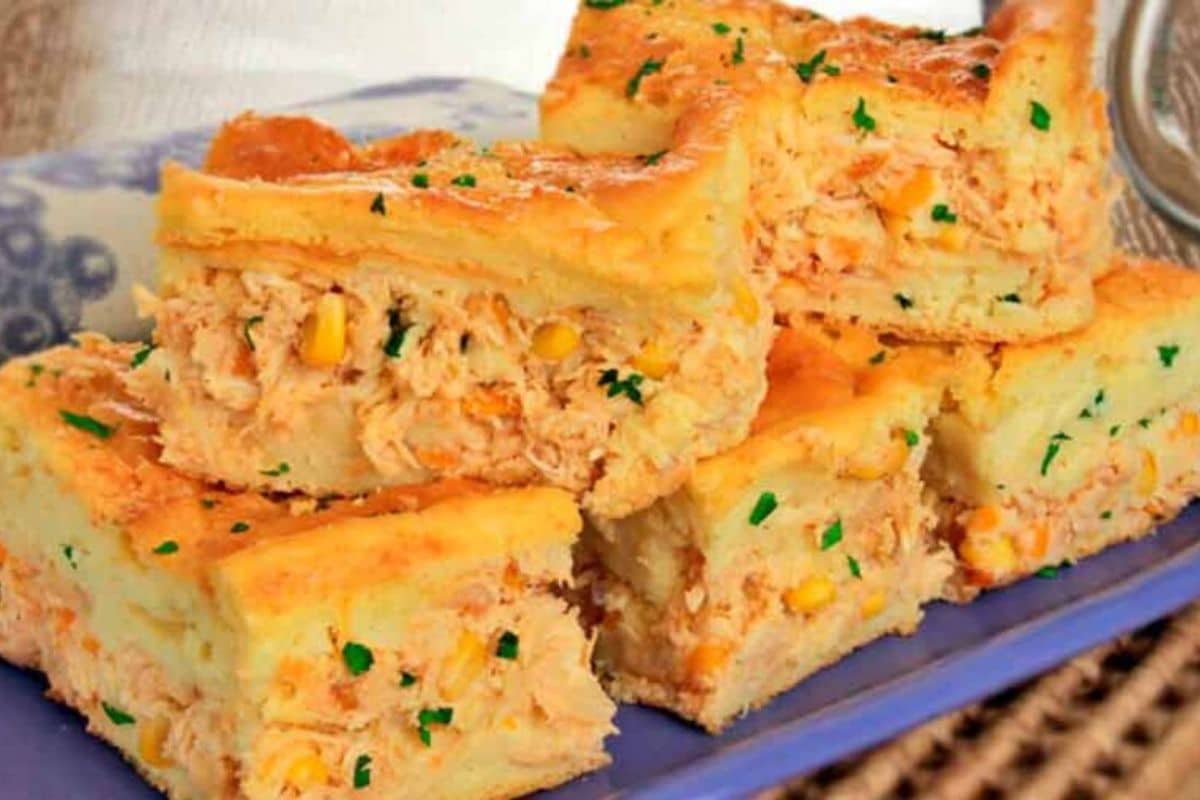Torta Cremosa de Batata com Frango