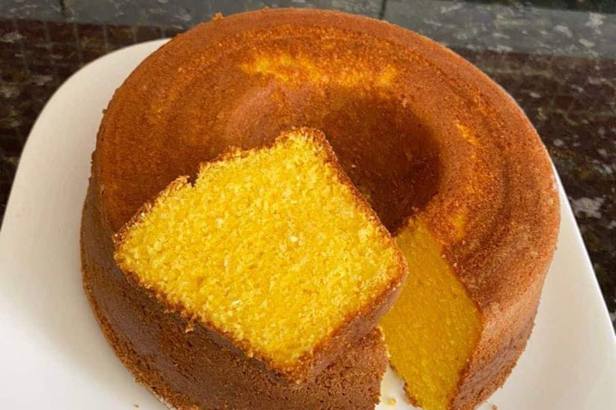Bolo de Milharina Simples e Delicioso