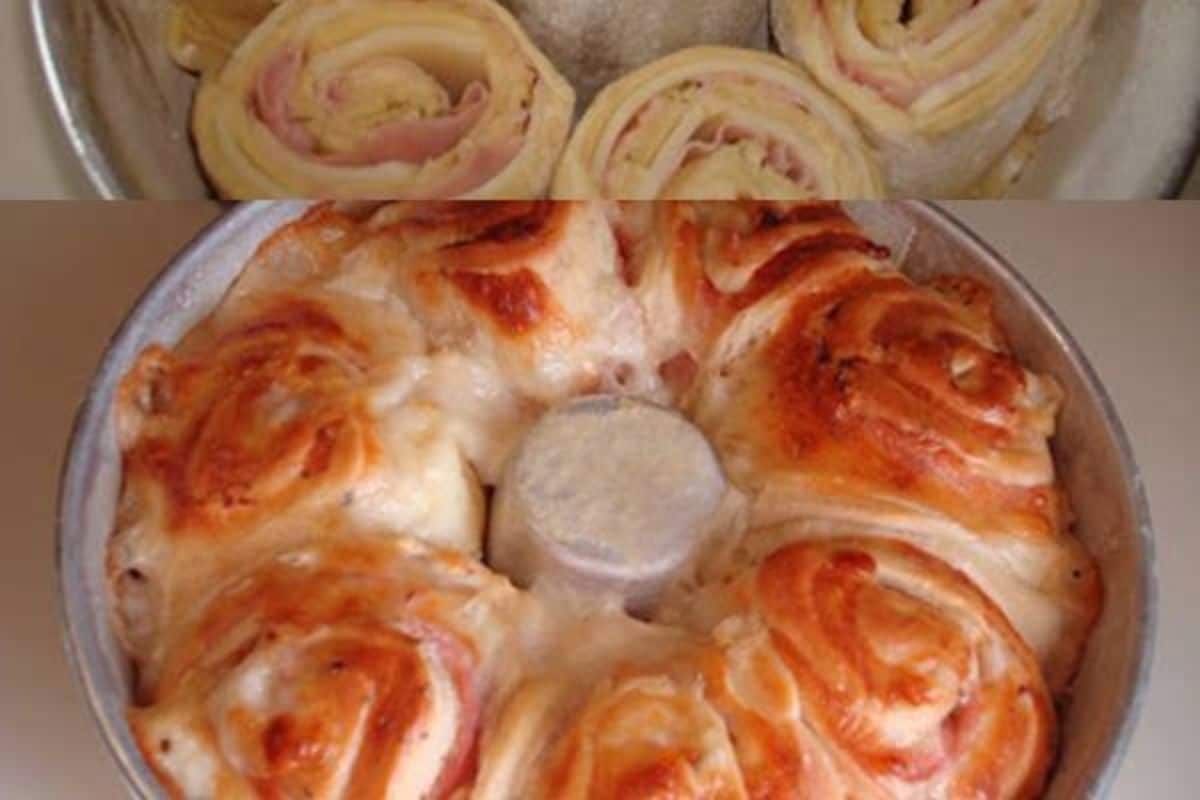 Rosca de Presunto e Queijo Maravilhosa