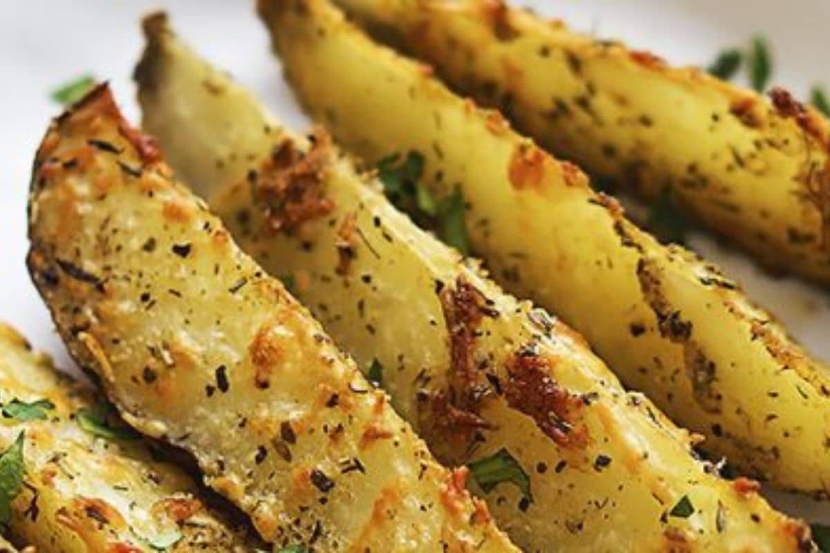Batatas Assada com Alho, Ervas e Parmesão