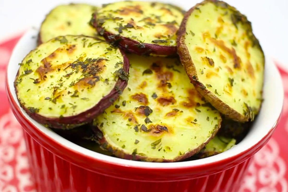Batata Doce Assada com Orégano e Limão Fica Uma Delícia
