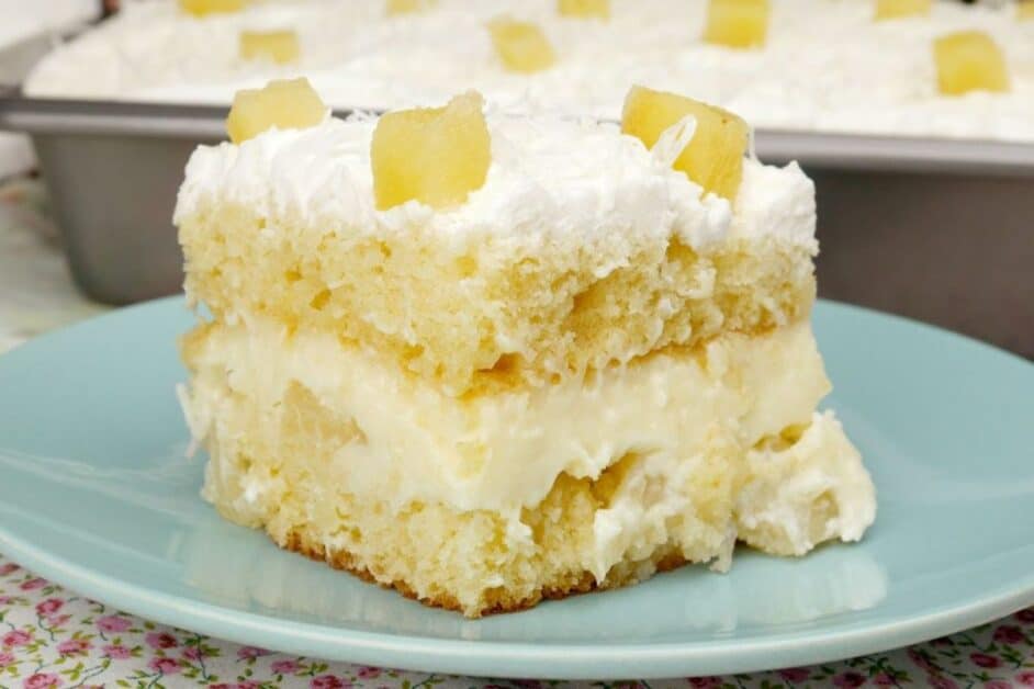 Receita de bolo de abacaxi gelado