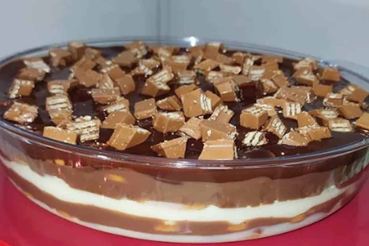 Pavê de kit kat: Fica Uma Verdadeira Delícia