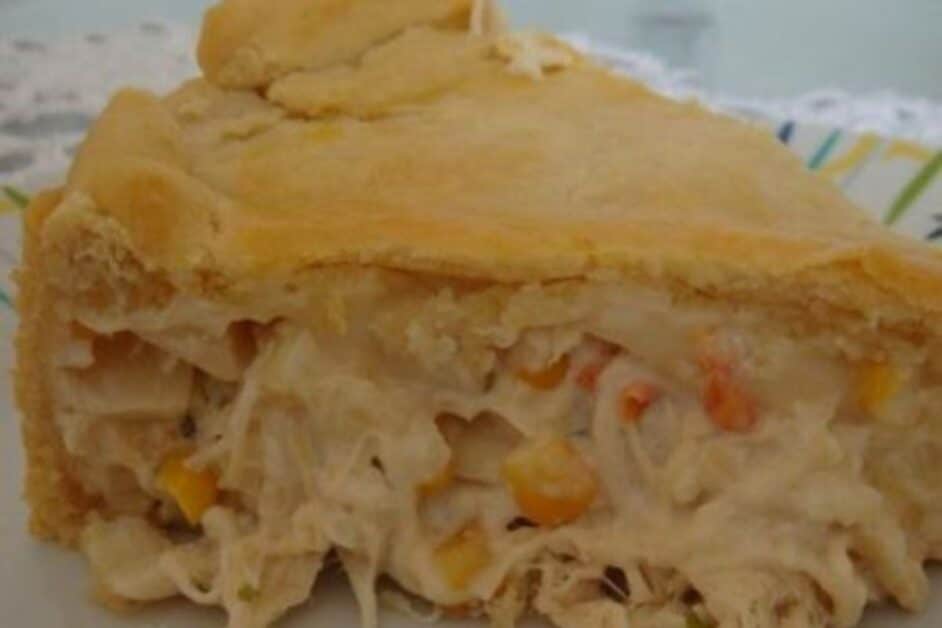 Receita de torta cremosa de batata com frango