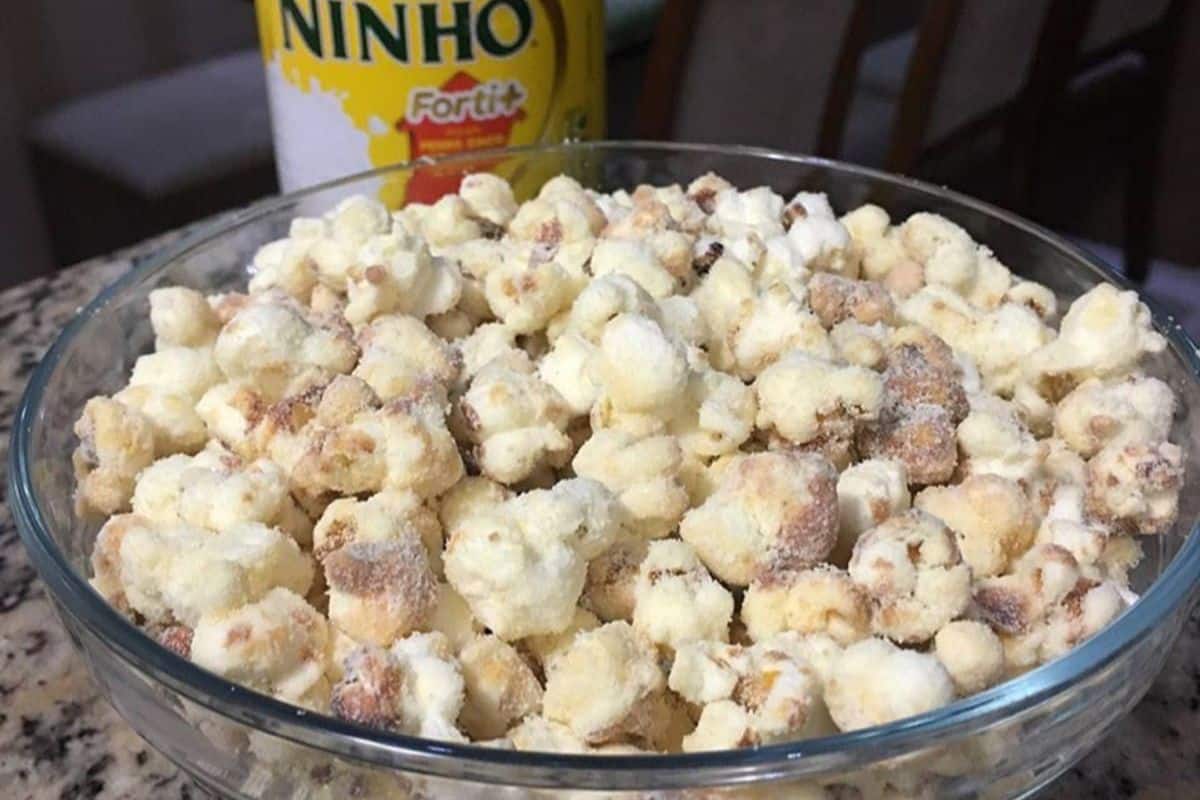 Pipoca de Leite em Pó deliciosa