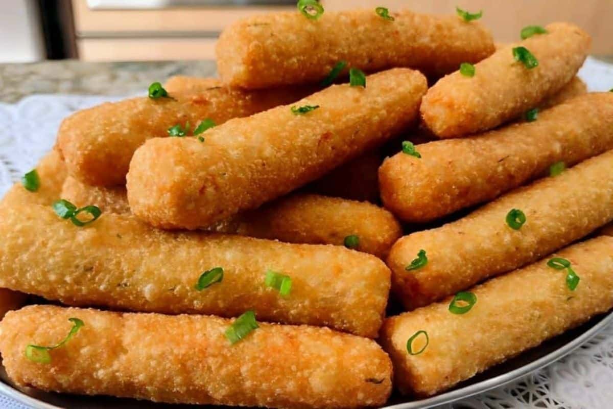 Petisco de arroz econômico