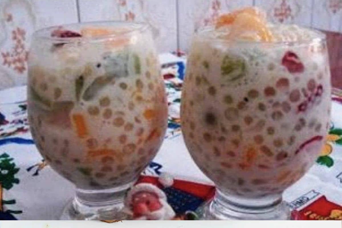 Sobremesa de estrogonofe de frutas
