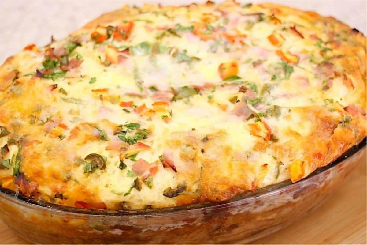 Torta salgada com pão amanhecido