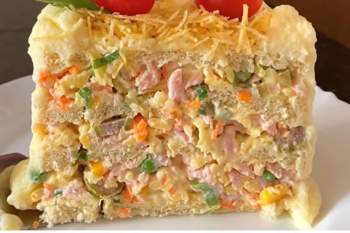Torta Fria de Frios com Pão de Forma: Uma Delícia Refrescante