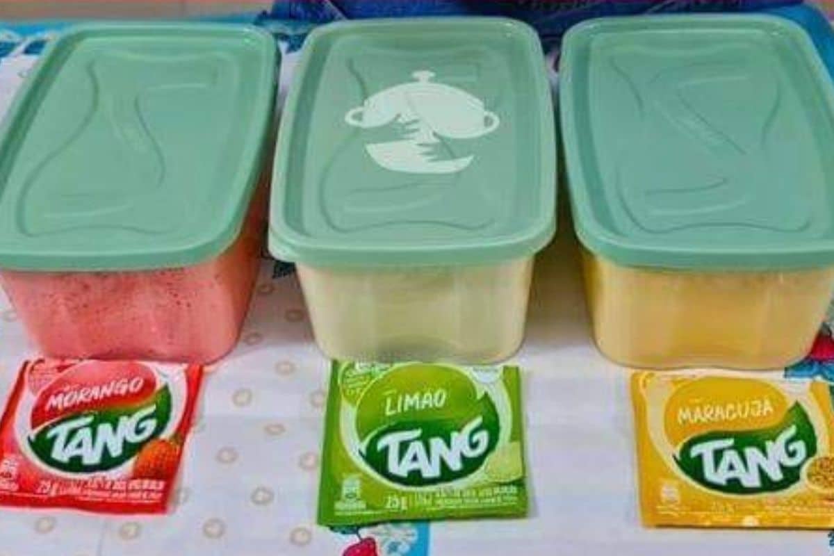 Sorvete Caseiro com Tang: Uma Explosão de Cores e Sabores em Cada Colherada!