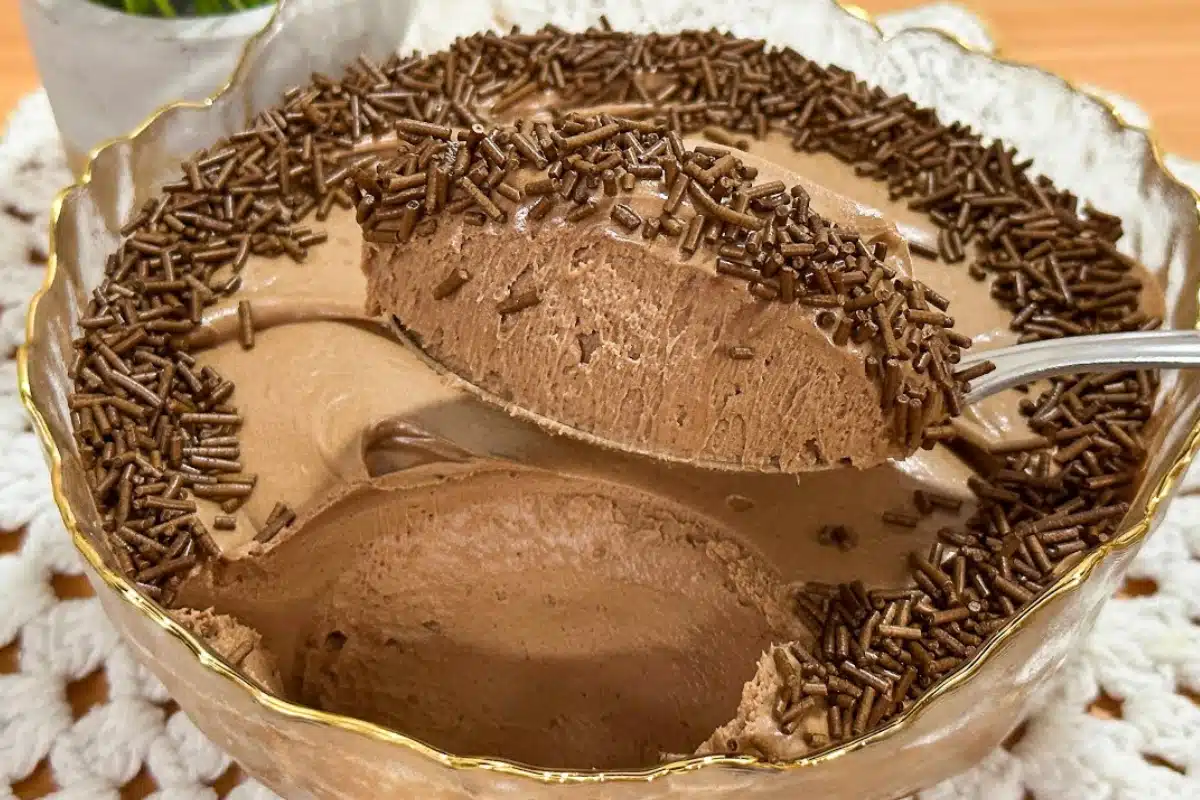 Mousse de brigadeiro sobremesa saborosa e deliciosa
