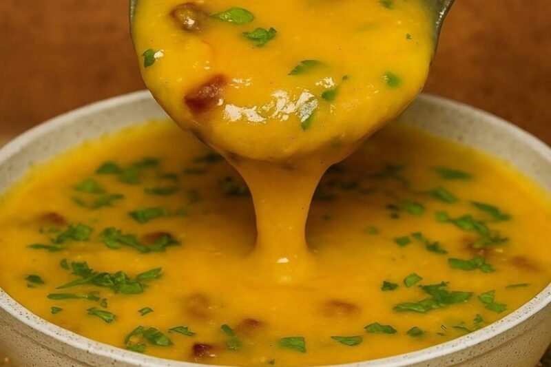 Quando faço essa receita de Caldo de Mandioca com Linguiça, o povo raspa até o fundo da panela!