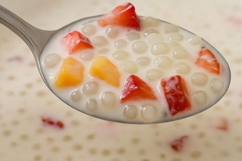 Sagu de Frutas geladinho que some da geladeira em minutos